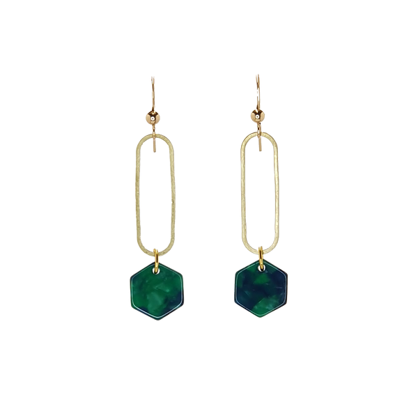 Deco Earrings - Green