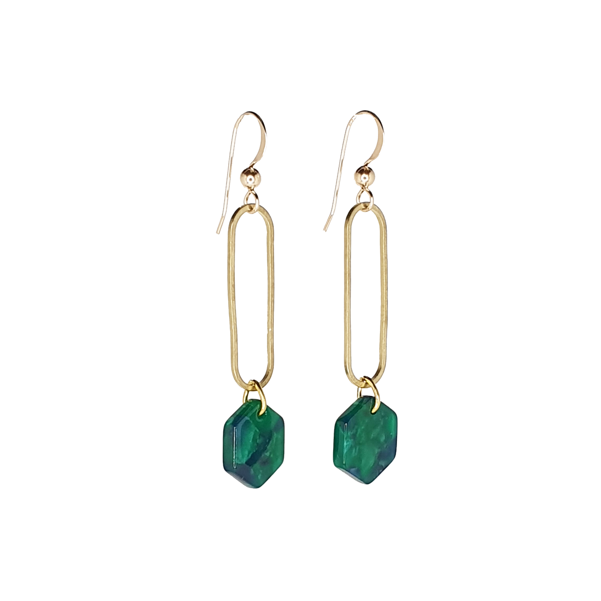 Deco Earrings - Green