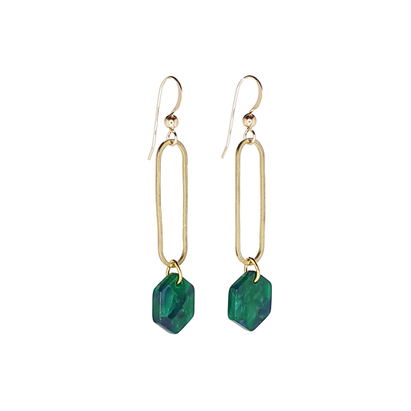 Deco Earrings - Green